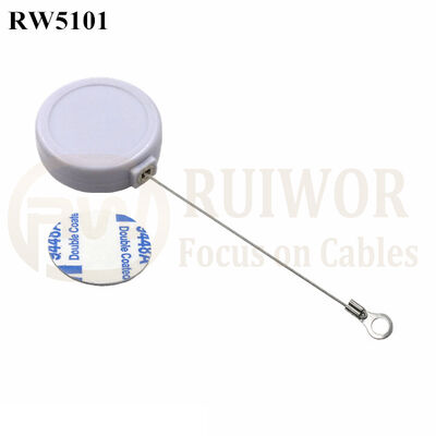 RW5101 Round Mini Anti Lost Recoiler Eyelet Terminal With Ring Terminal Inner Hole 3mm 4mm 5mm For Option