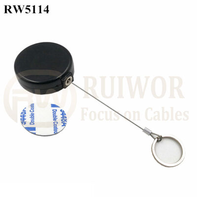 RW5114 Round Mini Anti Lost Recoiler Plus With Demountable Key Ring