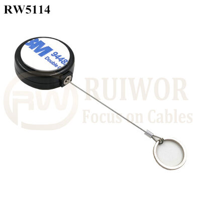 RW5114 Round Mini Anti Lost Recoiler Plus With Demountable Key Ring