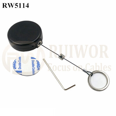 RW5114 Round Mini Anti Lost Recoiler Plus With Demountable Key Ring