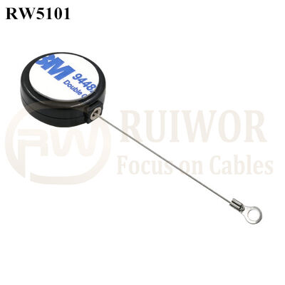 RW5101 Round Mini Anti Lost Recoiler Eyelet Terminal With Ring Terminal Inner Hole 3mm 4mm 5mm For Option