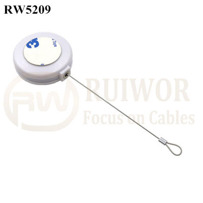 RW5209 Round Anti Theft Retractor Plus Size Customizable Fixed Loop End