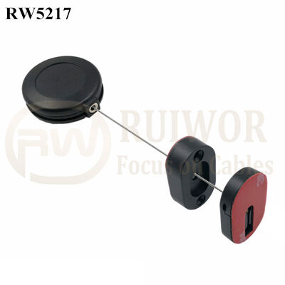 RW5217 Round Anti Theft Retractor Plus Magnetic Clasps Cable Holder