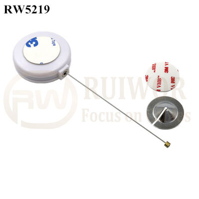 RW5219 Round Anti Theft Retractor Plus Dia 22mm Circular Sticky Metal Plate