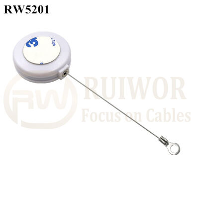 RW5201 Round Anti Theft Retractor With Ring Terminal Inner Hole 3mm 4mm 5mm For Option
