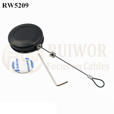 RW5209 Round Anti Theft Retractor Plus Size Customizable Fixed Loop End