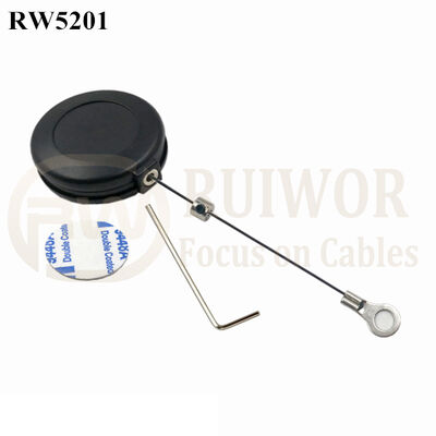RW5201 Round Anti Theft Retractor With Ring Terminal Inner Hole 3mm 4mm 5mm For Option