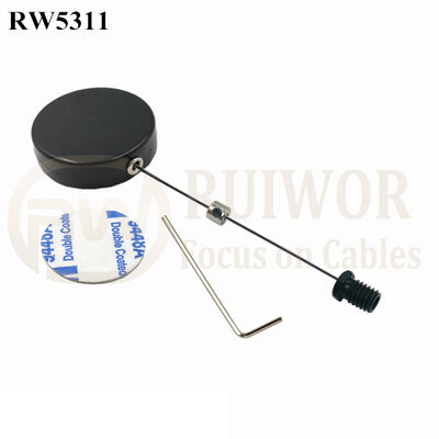 RW5311 Round Security Display Tether Plus M6x8MM /M8x8MM Or Customized Flat Head Screw Cable End