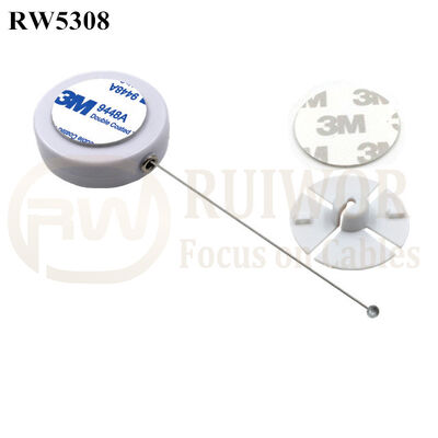 RW5308 Round Security Display Tether Plus Dia 38mm Circular Sticky Flexible ABS Plate