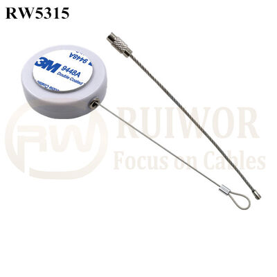 RW5315 Round Security Display Tether Plus Wire Rope Ring Catch