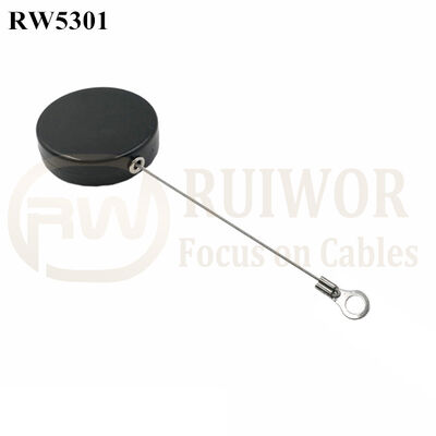 RW5301 Round Security Display Tether With Ring Terminal Inner Hole 3mm 4mm 5mm For Option
