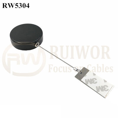 RW5304 Round Security Display Tether Plus 45X19mm Rectangular Sticky Metal Plate