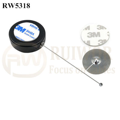 RW5318 Round Security Display Tether Plus Dia 38mm Circular Sticky Metal Plate