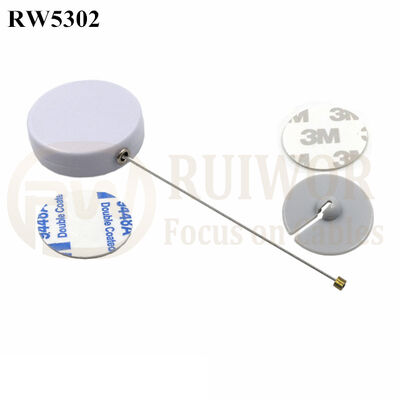 RW5302 Round Security Display Tether Plus Dia 30mm Circular Adhesive ABS Plate