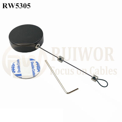 RW5305 Round Security Display Tether Plus Adjustalbe Lasso Loop End By Small Lock And Allen Key
