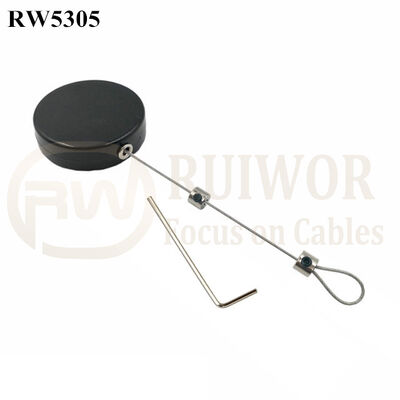 RW5305 Round Security Display Tether Plus Adjustalbe Lasso Loop End By Small Lock And Allen Key