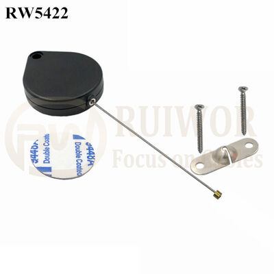 RW5422 Heart-Shaped Security Pull Box Plus 10x31MM Two Screw Perforated Oval Metal Plate Connector Installed By Screw