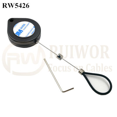 RW5426 Heart-Shaped Security Pull Box Plus Adjustable Stainless Steel Wire Loop Coated Silicone Hose