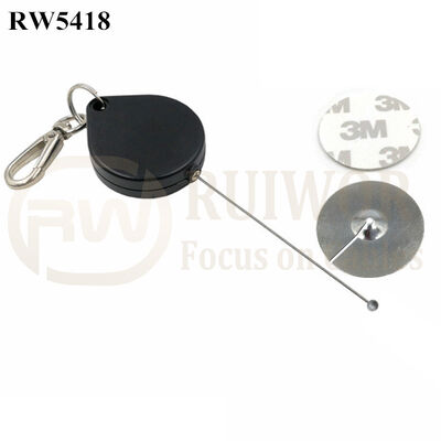 RW5418 Heart-Shaped Security Pull Box Plus Dia 38mm Circular Sticky Metal Plate