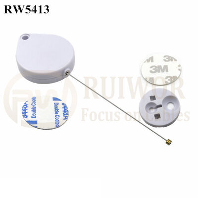 RW5413 Heart-Shaped Security Pull Box Plus Dia 30MMx5.5MM Circular Adhesive ABS Block