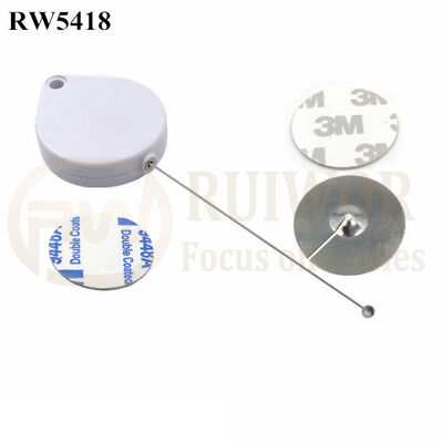 RW5418 Heart-Shaped Security Pull Box Plus Dia 38mm Circular Sticky Metal Plate