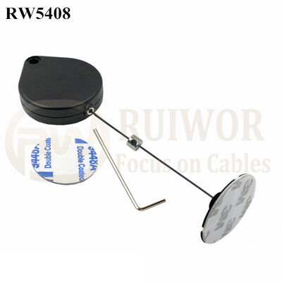 RW5408 Heart-Shaped Security Pull Box Plus Dia 38mm Circular Sticky Flexible ABS Plate