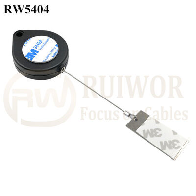 RW5404 Heart-Shaped Security Pull Box Plus 45X19mm Rectangular Sticky Metal Plate