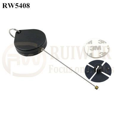 RW5408 Heart-Shaped Security Pull Box Plus Dia 38mm Circular Sticky Flexible ABS Plate