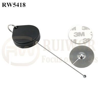 RW5418 Heart-Shaped Security Pull Box Plus Dia 38mm Circular Sticky Metal Plate