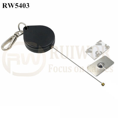 RW5403 Heart-Shaped Security Pull Box Plus 35X22mm Rectangular Adhesive Metal Plate