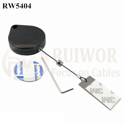 RW5404 Heart-Shaped Security Pull Box Plus 45X19mm Rectangular Sticky Metal Plate