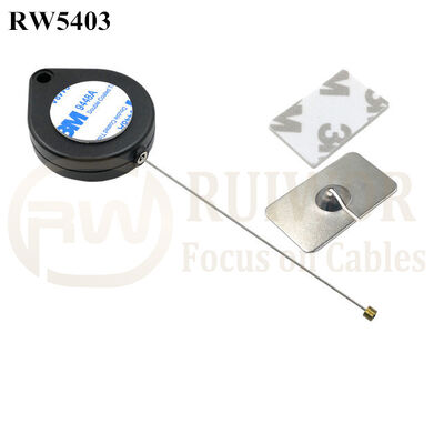 RW5403 Heart-Shaped Security Pull Box Plus 35X22mm Rectangular Adhesive Metal Plate