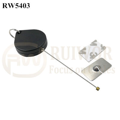 RW5403 Heart-Shaped Security Pull Box Plus 35X22mm Rectangular Adhesive Metal Plate