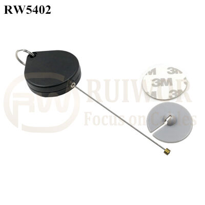 RW5402 Heart-Shaped Security Pull Box Plus Dia 30mm Circular Adhesive ABS Plate