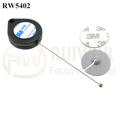 RW5402 Heart-Shaped Security Pull Box Plus Dia 30mm Circular Adhesive ABS Plate