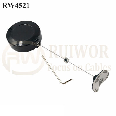 RW4521 Round Display Pull Box Plus 33x19MM Oval Sticky Flexible Rubber Tips