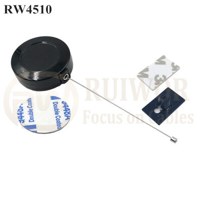 RW4510 Round Display Pull Box Plus 25X15mm Rectangular Adhesive ABS Plate