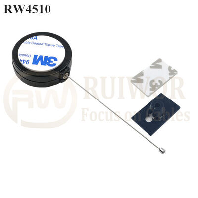 RW4510 Round Display Pull Box Plus 25X15mm Rectangular Adhesive ABS Plate