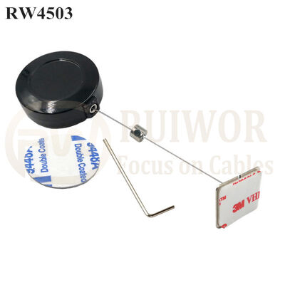 RW4503 Round Display Pull Box Plus Rectangular Adhesive Metal Plate