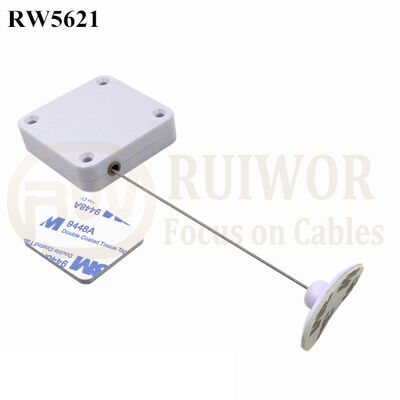 RW5621 Square Heavy Duty Retractable Cable Plus 33X19MM Oval Sticky Flexible Plate