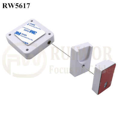 RW5617 Square Heavy Duty Retractable Cable Plus Magnetic Clasps Cable Holder