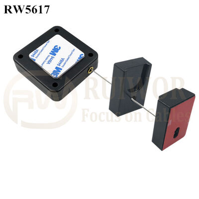 RW5617 Square Heavy Duty Retractable Cable Plus Magnetic Clasps Cable Holder