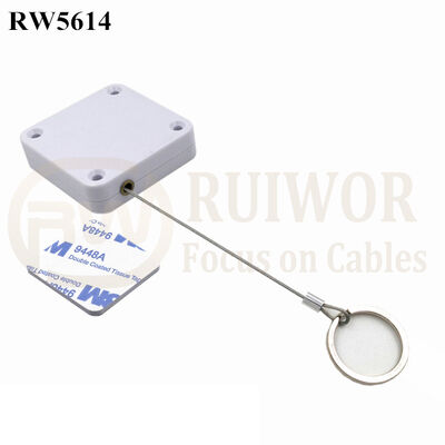 RW5614 Square Heavy Duty Retractable Cable Plus With Demountable Key Ring