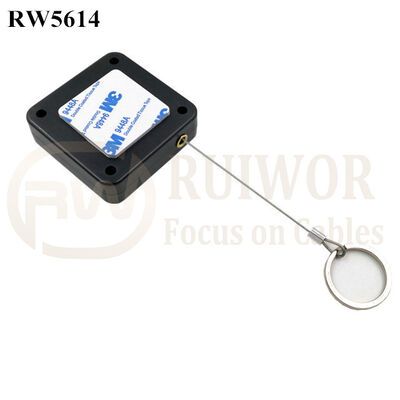 RW5614 Square Heavy Duty Retractable Cable Plus With Demountable Key Ring