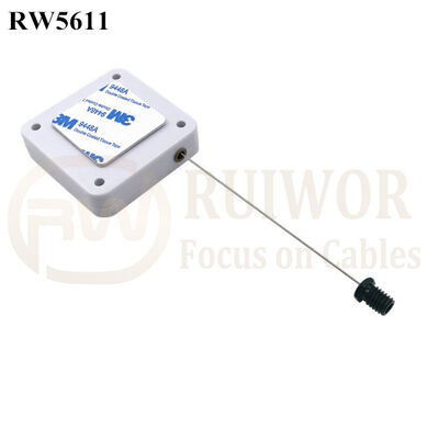 RW5611 Square Heavy Duty Retractable Cable Plus M6x8MM /M8x8MM Or Customized Flat Head Screw Cable End