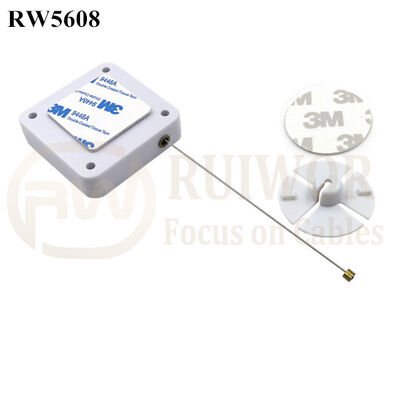 RW5608 Square Heavy Duty Retractable Cable Plus Dia 38mm Circular Sticky Flexible ABS Plate