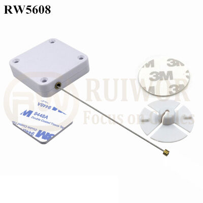 RW5608 Square Heavy Duty Retractable Cable Plus Dia 38mm Circular Sticky Flexible ABS Plate
