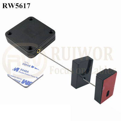 RW5617 Square Heavy Duty Retractable Cable Plus Magnetic Clasps Cable Holder