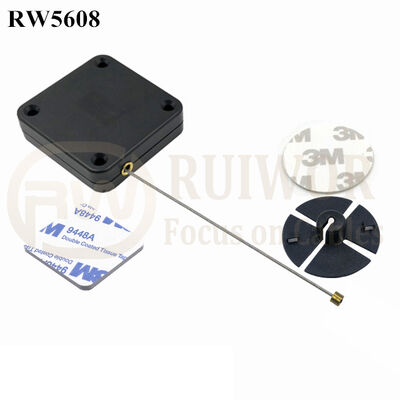 RW5608 Square Heavy Duty Retractable Cable Plus Dia 38mm Circular Sticky Flexible ABS Plate