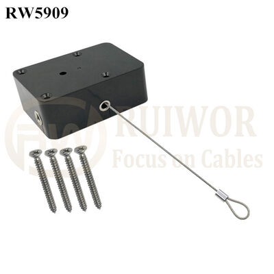 RW5909 Cuboid Heavy Duty Retractable Tether Ratchet Function Optional Plus Size Customizable Fixed Loop End